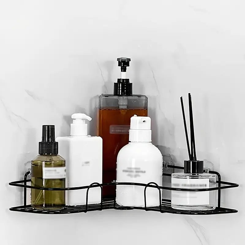 Triangle Shower Shelf — No-Drill Aluminum Corner Organizer