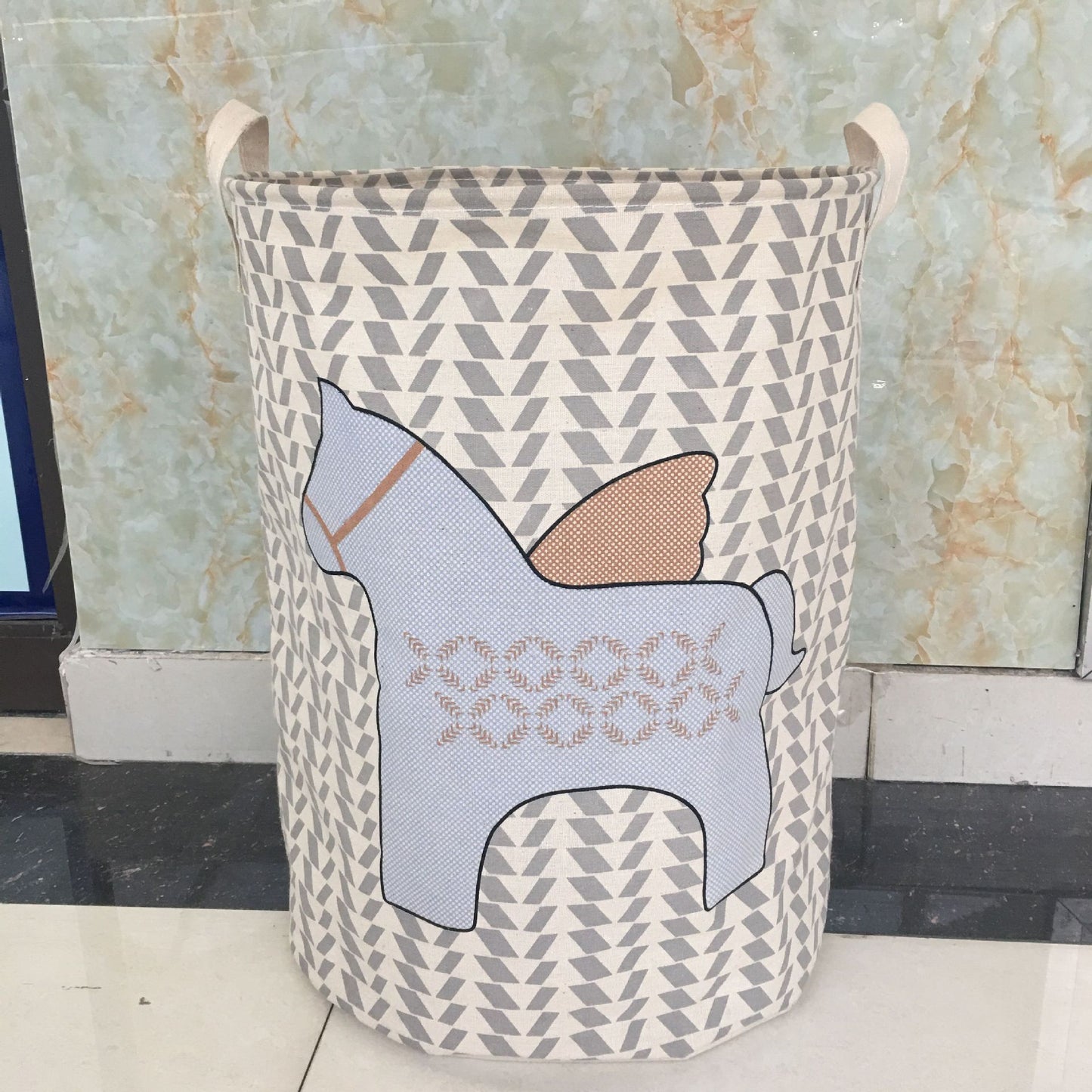 Stellar Cotton Linen Toy Organizer Bin — Star Design, 3 Styles