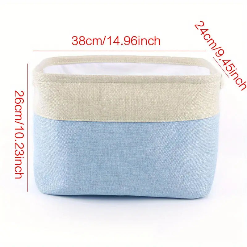 Collapsible Cotton Linen Storage Box — 6 Color Combinations