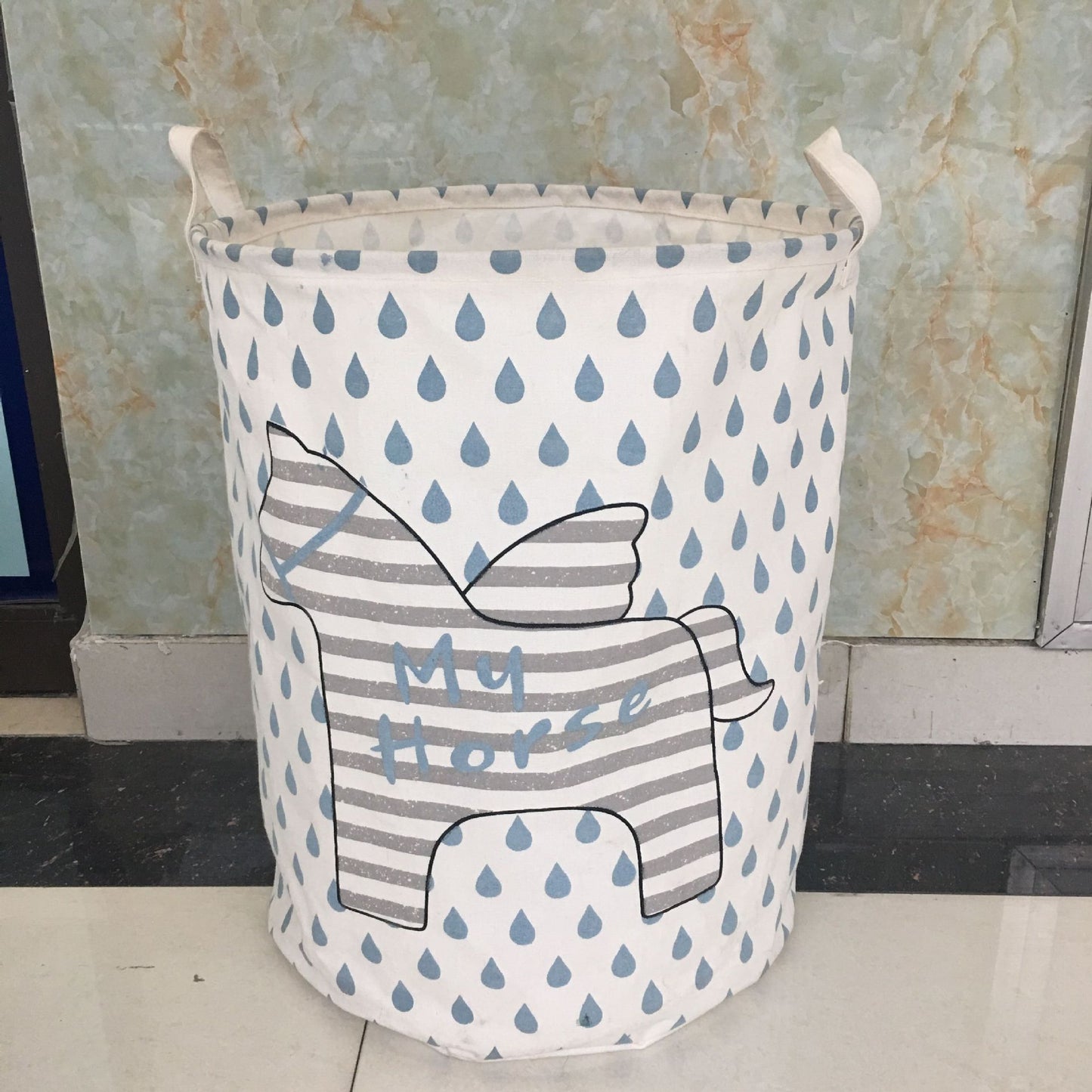 Stellar Cotton Linen Toy Organizer Bin — Star Design, 3 Styles
