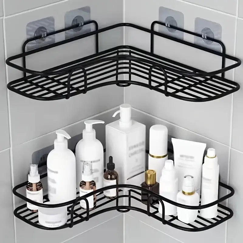 Triangle Shower Shelf — No-Drill Aluminum Corner Organizer