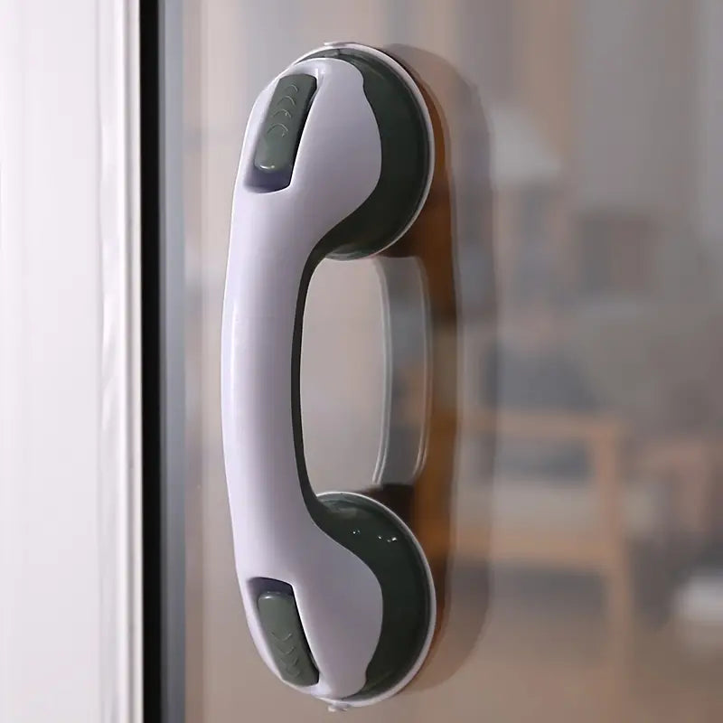 No-Drill Suction Cup Bathroom Grab Bar — Non-Slip Safety Grip