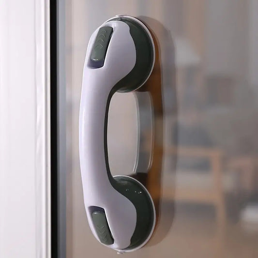 No-Drill Suction Cup Bathroom Grab Bar — Non-Slip Safety Grip