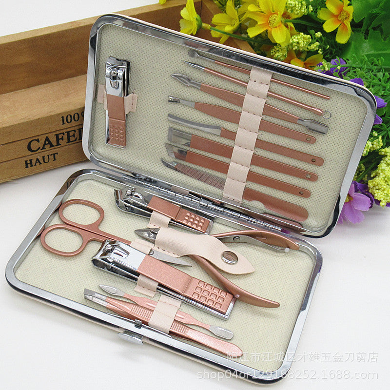 18-Piece Deluxe Nail Grooming Kit with Stainless Steel Scissors