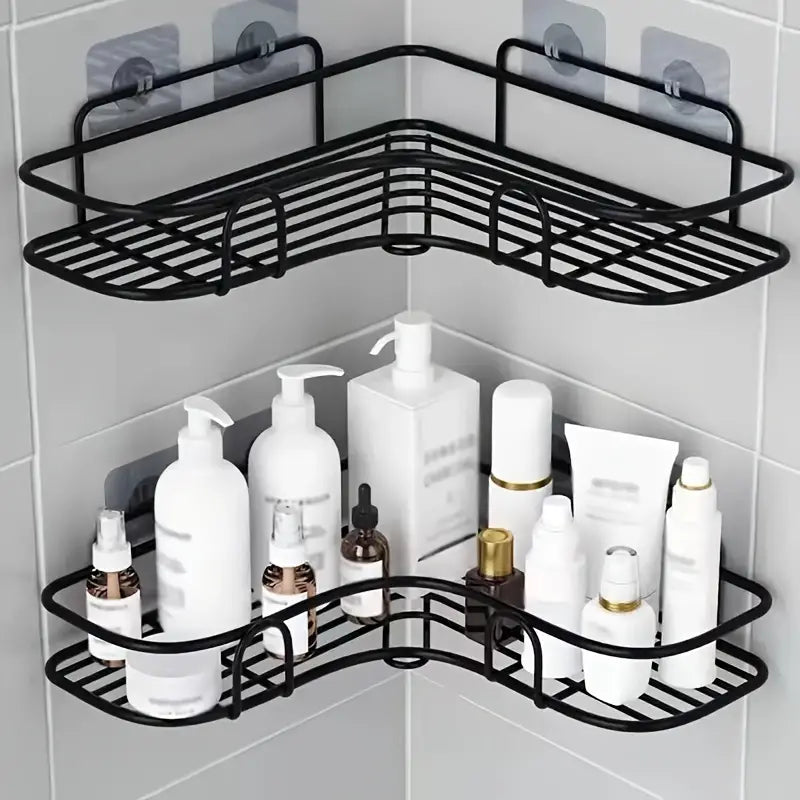 Triangle Shower Shelf — No-Drill Aluminum Corner Organizer