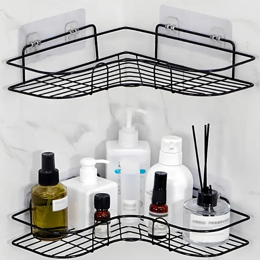 Triangle Shower Shelf — No-Drill Aluminum Corner Organizer