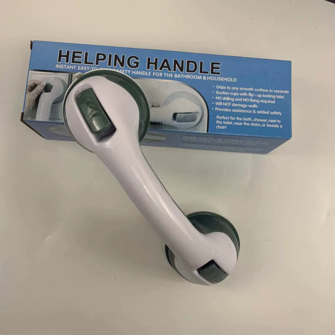 No-Drill Suction Cup Bathroom Grab Bar — Non-Slip Safety Grip