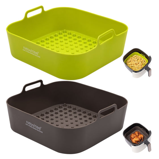 Reusable Silicone Air Fryer Liners — 10-Pack, BPA-Free